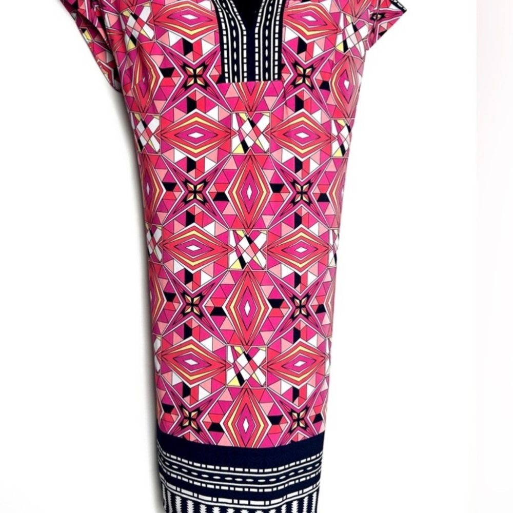 Pink and Black Kaleidoscope Patterned Dress - Picture 3 of 11